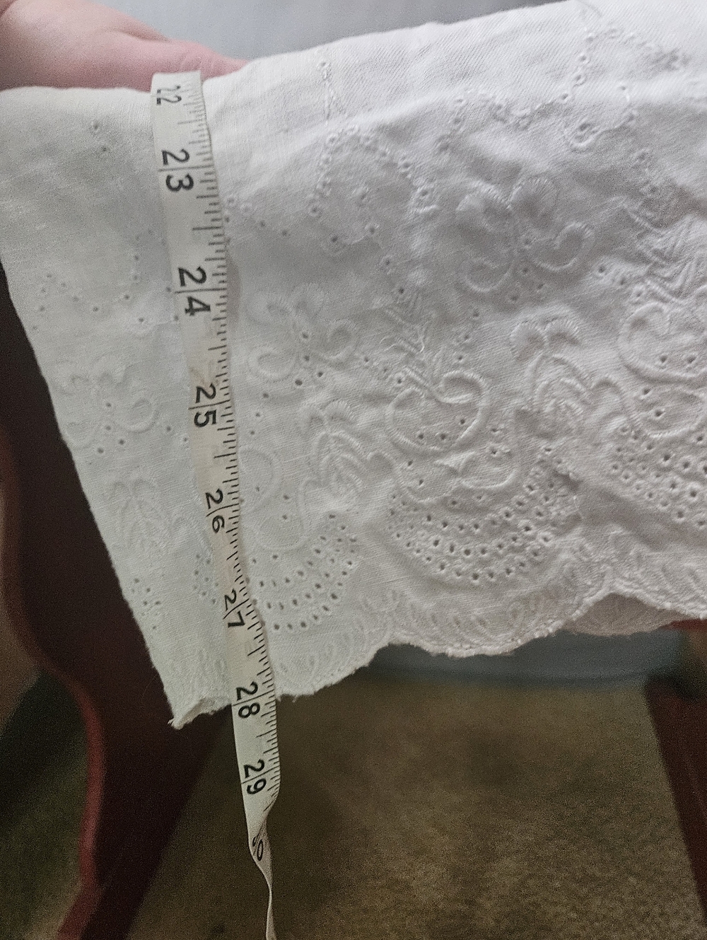 Rachel Ashwell 100% Linen White Casual Pants With Lasercut Bottom Hem Detail Med - Picture 9 of 9